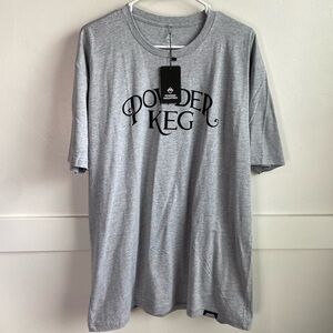 NWT Powder Mountain Gray Heather The Keg Short Sleeve Tee